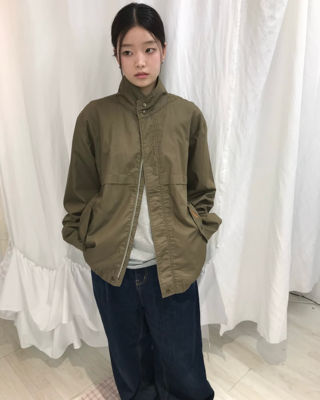 카키 워크 자켓  상품이미지2