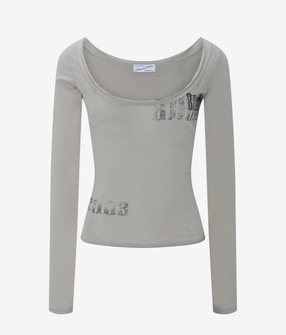 플리즈노팔로우 Elsie Deep Round-neck Long 롱슬리브탑 상품이미지1