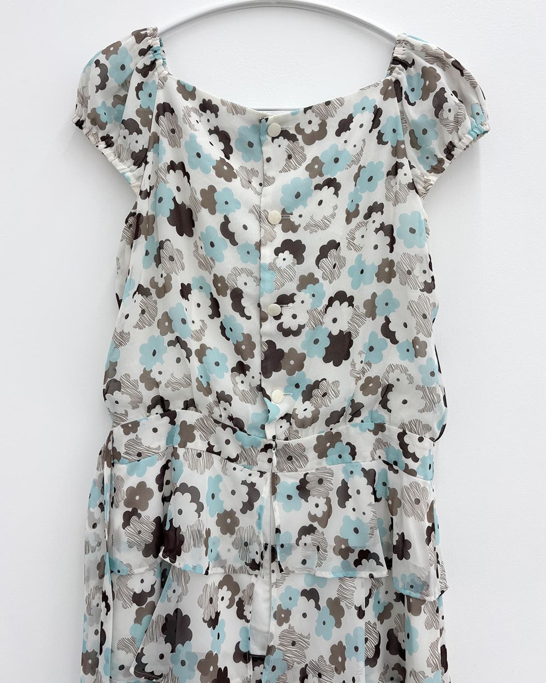 m's gracy민트 초코 플로럴 티어드 원피스 상품이미지10