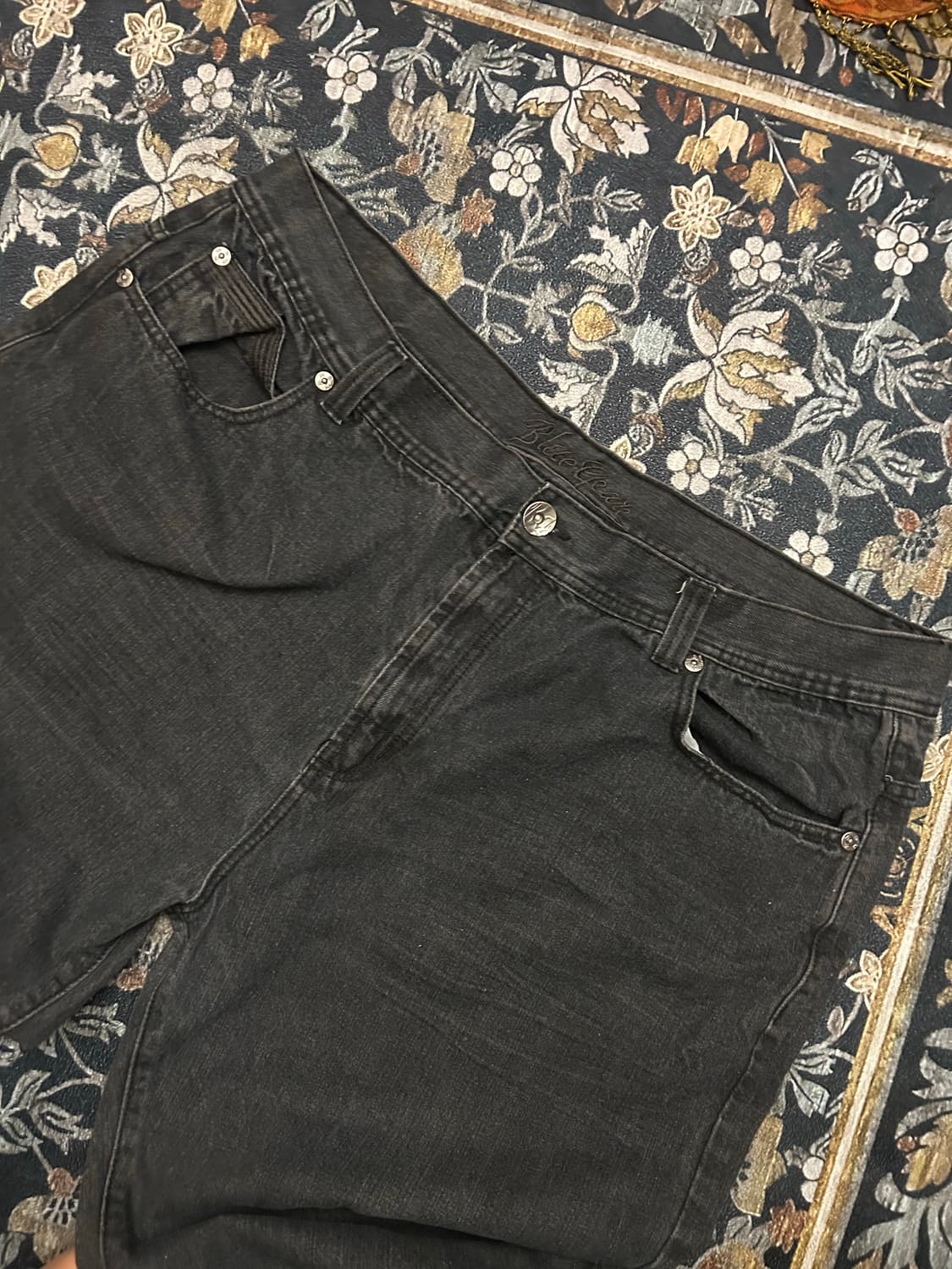 블랙데님 자수 힙팬 상품이미지3