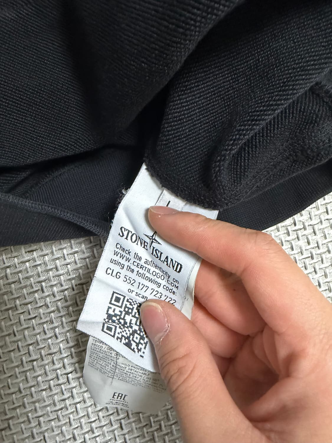 스톤아일랜드 후드집업 블랙 L 상품이미지6