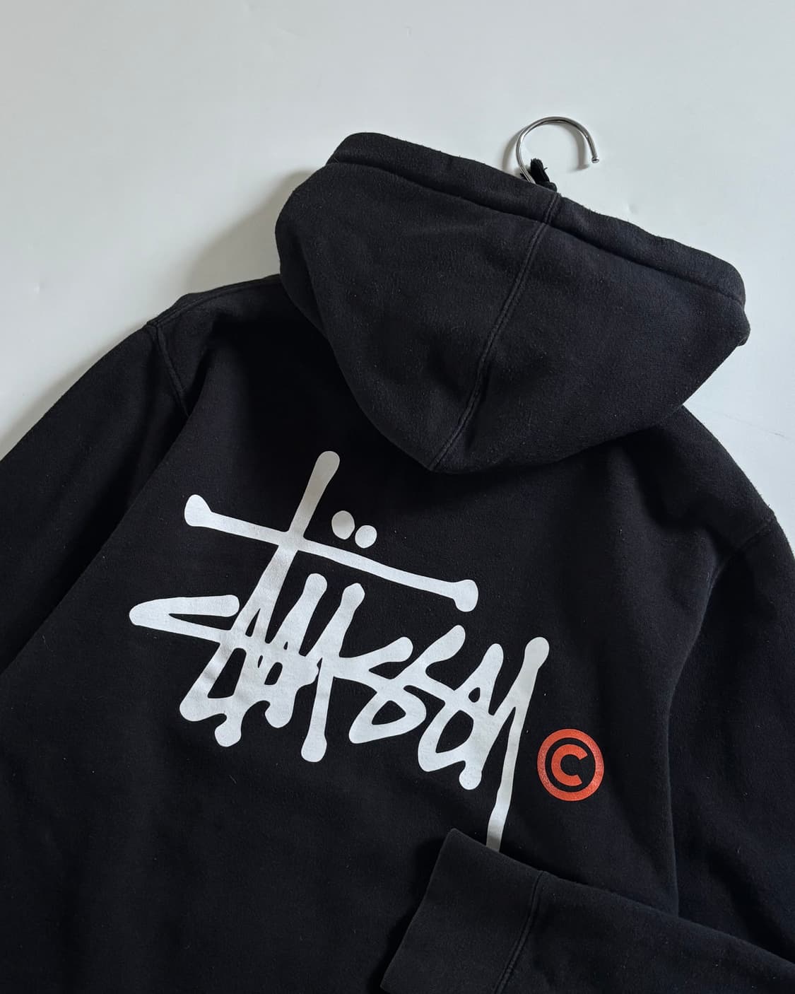 Stussy 스투시 빅스탁로고 블랙컬러 후드티 상품이미지5