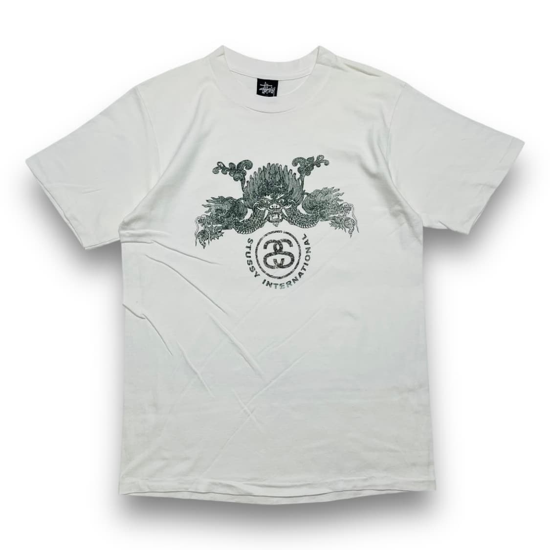 스투시 90s OG 드래곤 화이트 빈티지 반팔 티셔츠 상품이미지1
