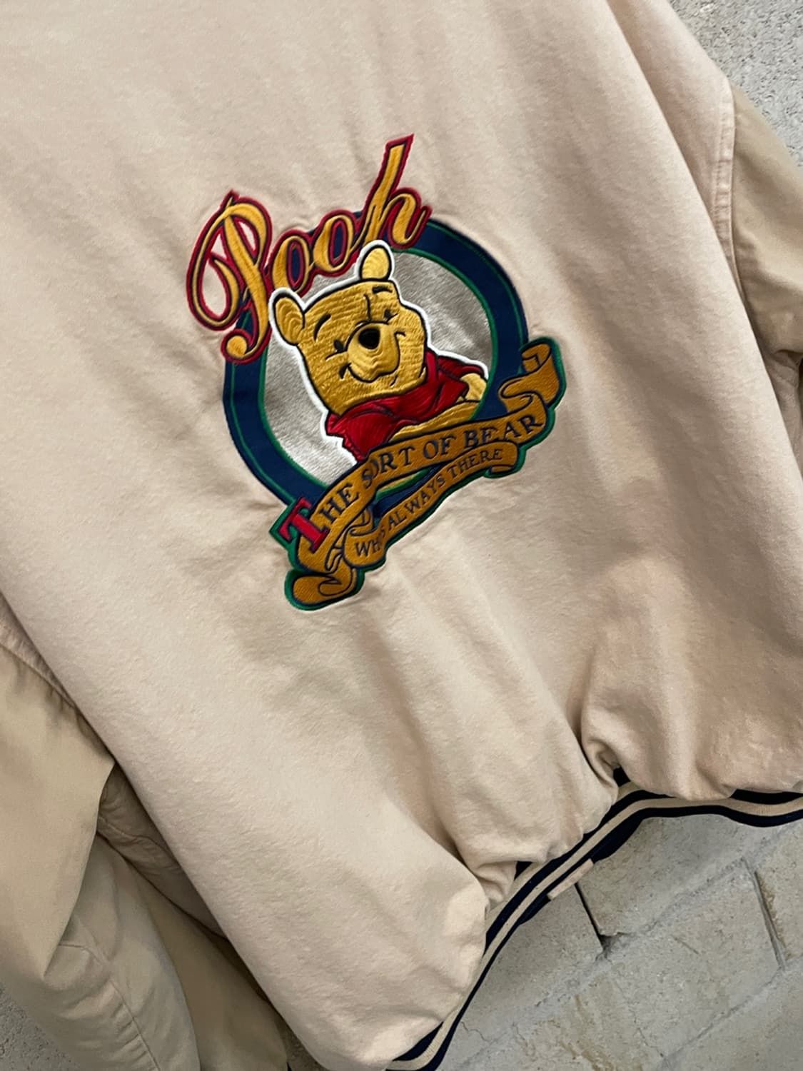 빈티지 디즈니 곰돌이 푸 바시티 자켓 상품이미지5