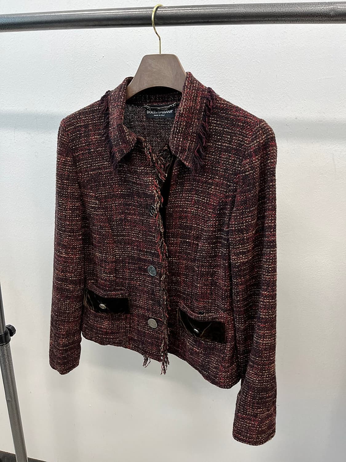 여) 돌체앤가바나 벨벳 트위드자켓  상품이미지4
