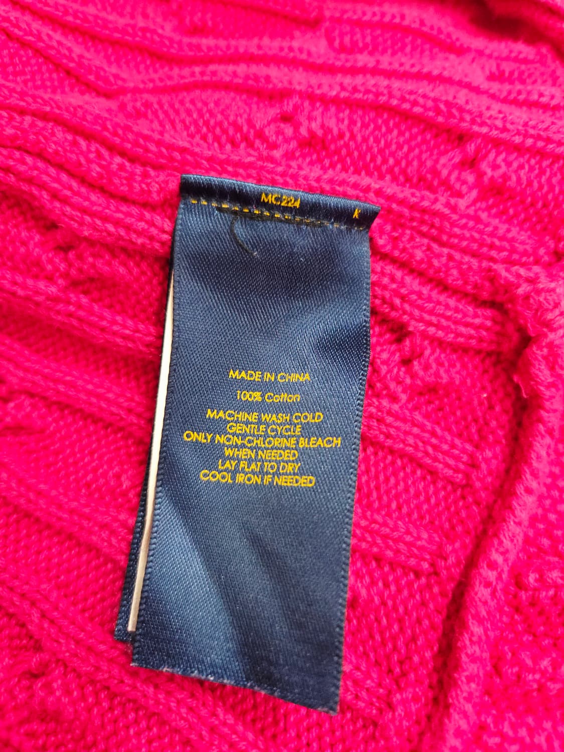 폴로랄프로렌 키즈 핑크 케이블 가디건_8-10(M) 상품이미지5