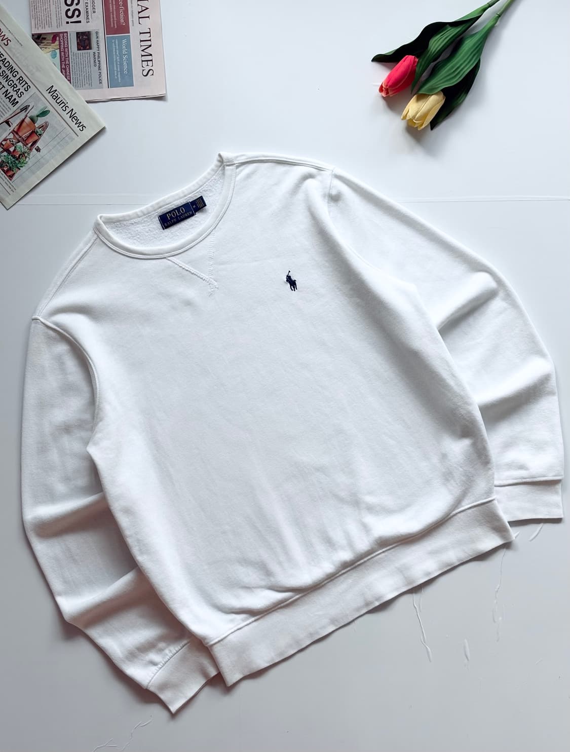 Polo 폴로랄프로렌 화이트 맨투맨  상품이미지1