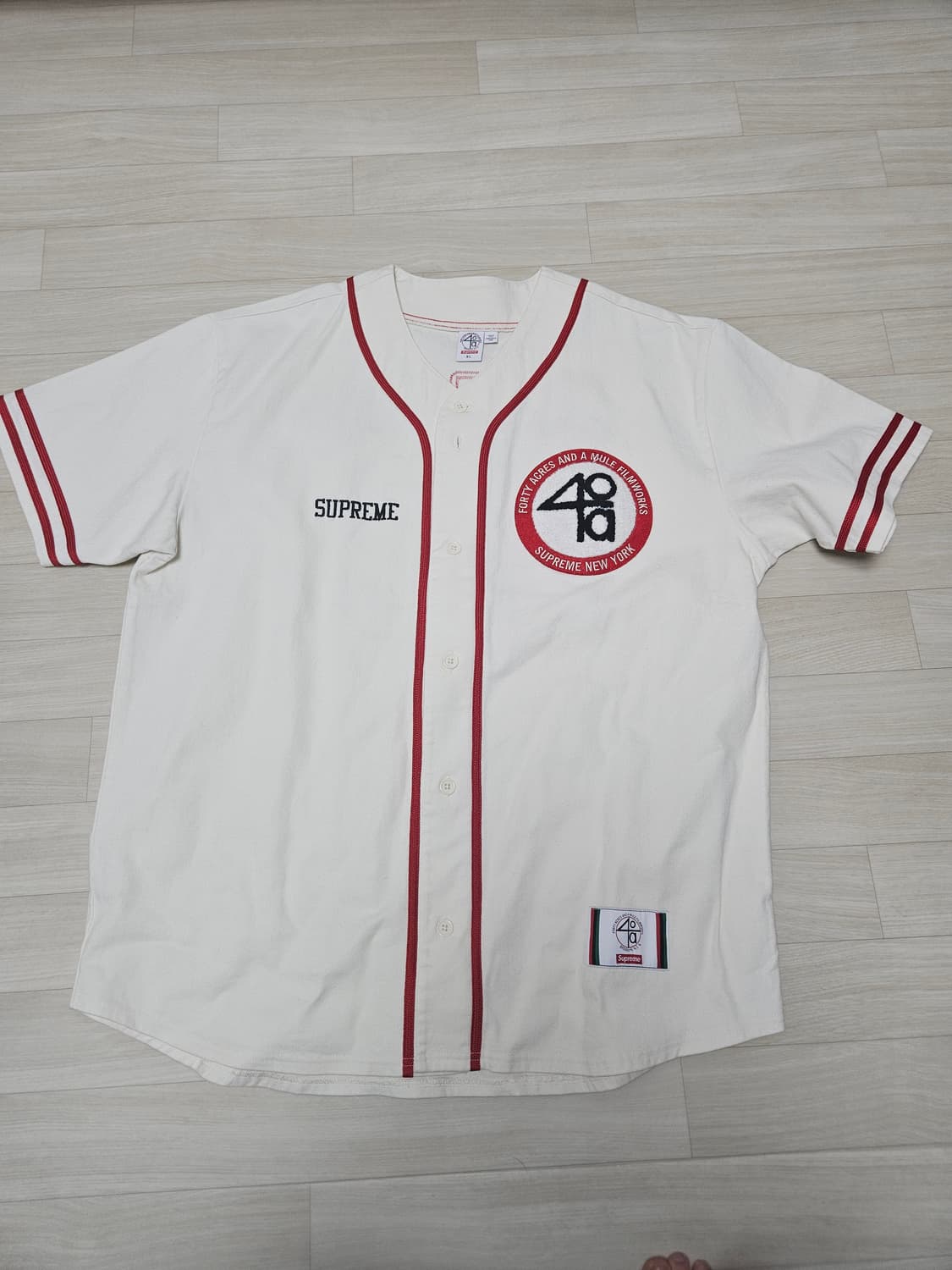 슈프림 40 에이커스 트윌 베이스볼 저지 상품이미지2
