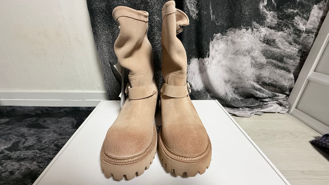 페더 코만도솔 스웨이드 엔지니어부츠 샌드 상품이미지1