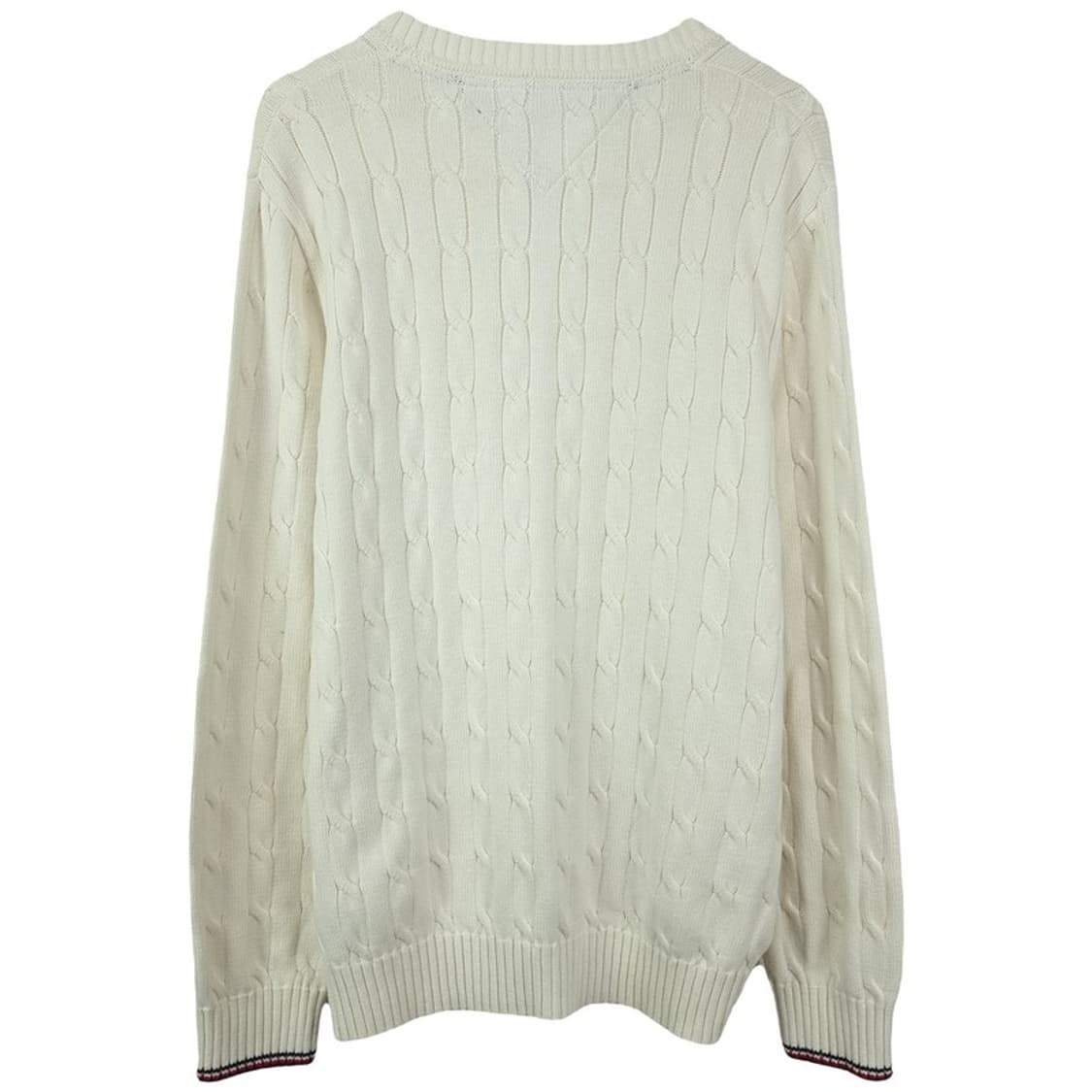 [타미힐피거] 로고 자수 케이블 꽈배기 니트 아이보리 M18899 상품이미지3