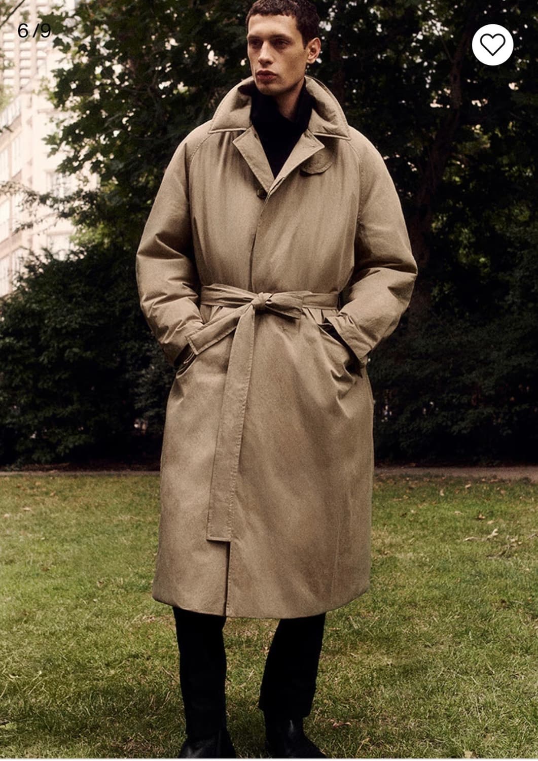 코스 패디드 벨티드 퍼넬넥 코트 상품이미지1