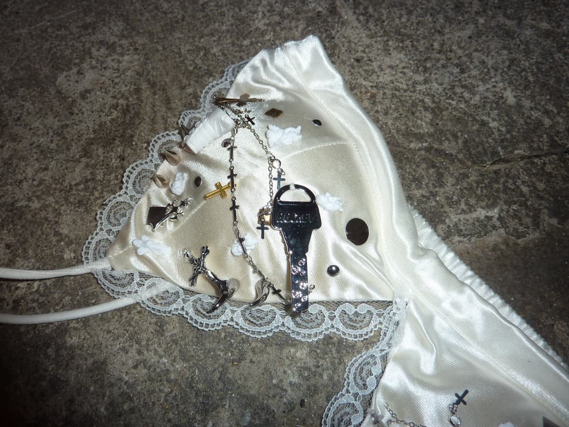 White satin bra top 상품이미지2