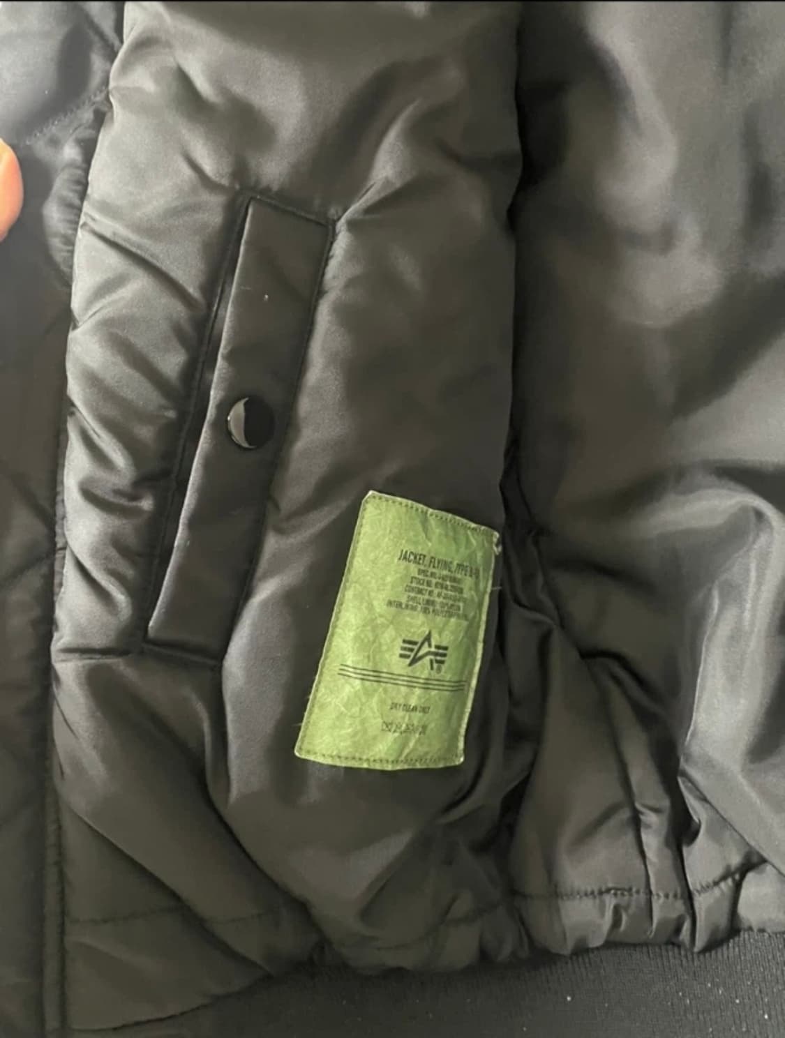 알파인더스트리 MA-1 봄버 자켓 블랙 상품이미지3