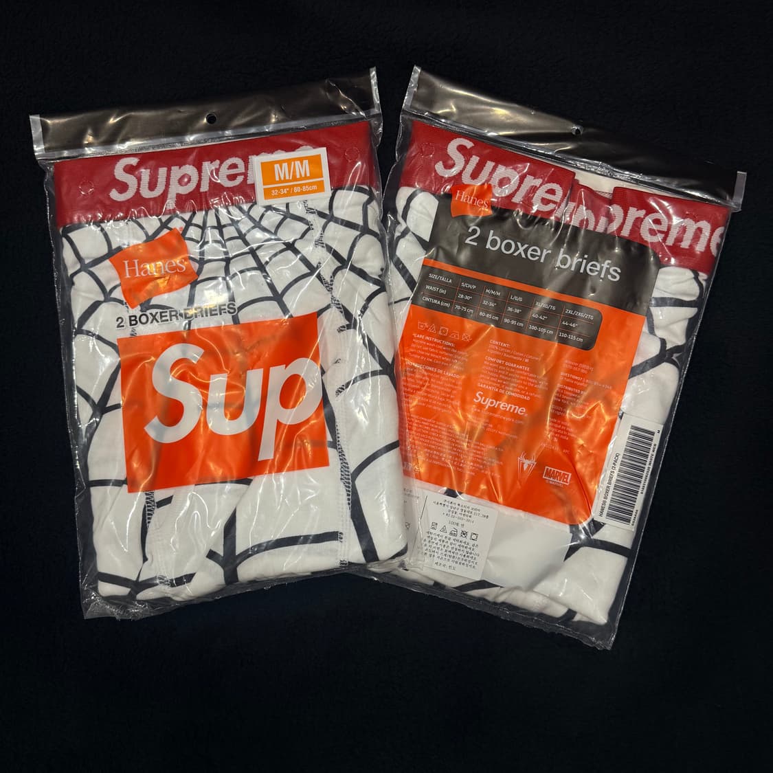 슈프림 헤인즈 스파이더맨 박서 브리프 화이트 M 26SS 상품이미지1