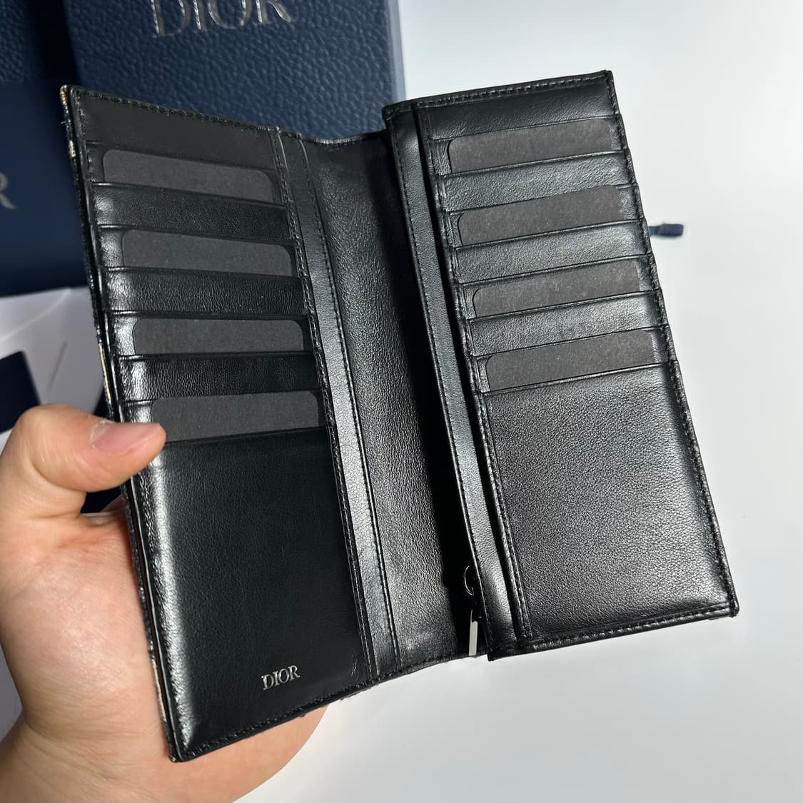 [새상품급] 디올 오블리크 버티컬 자카드 장지갑 풀구성 상품이미지6