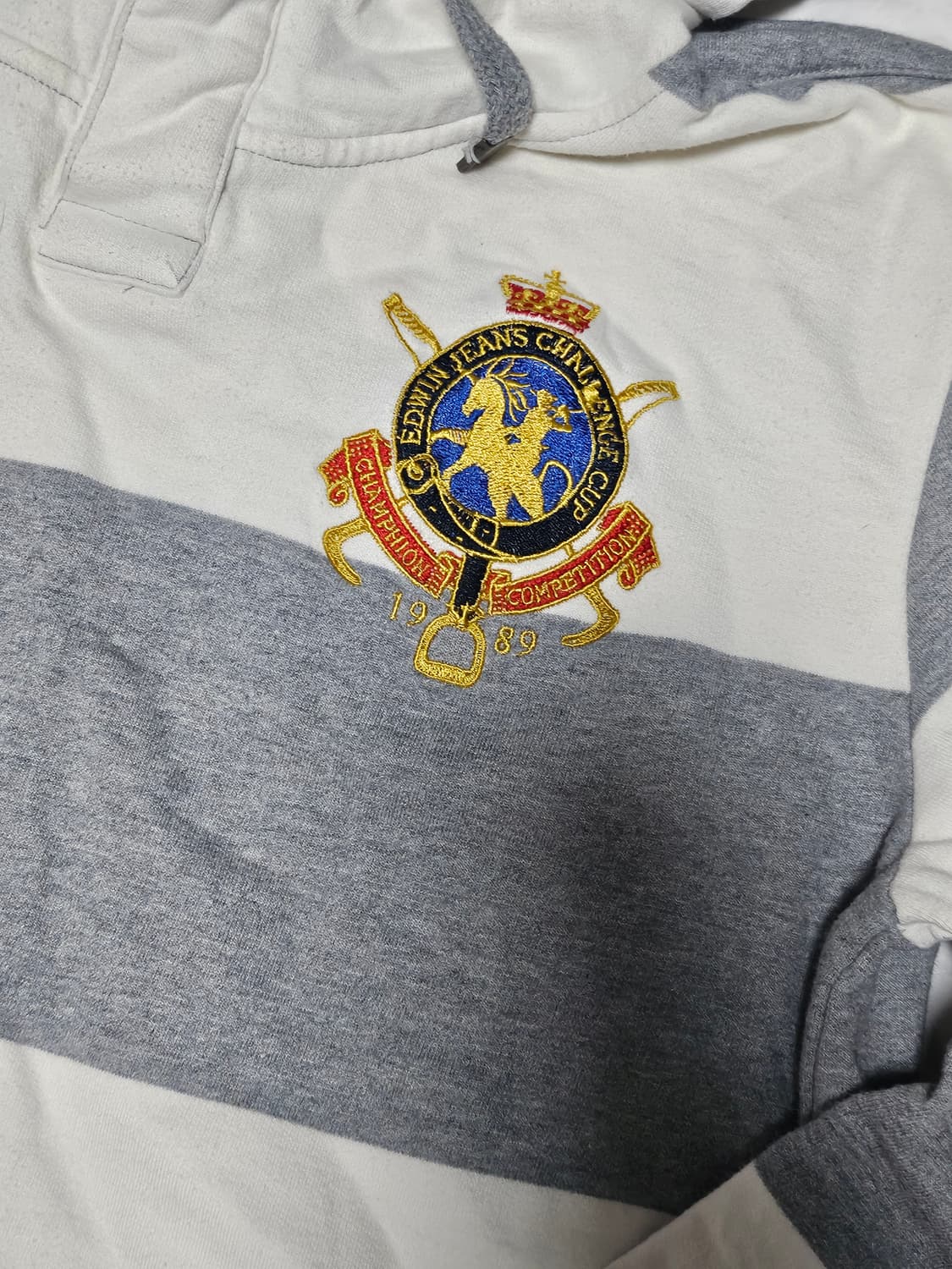 EDWIN 핀터깔 스트라이프 후드티 100 상품이미지2