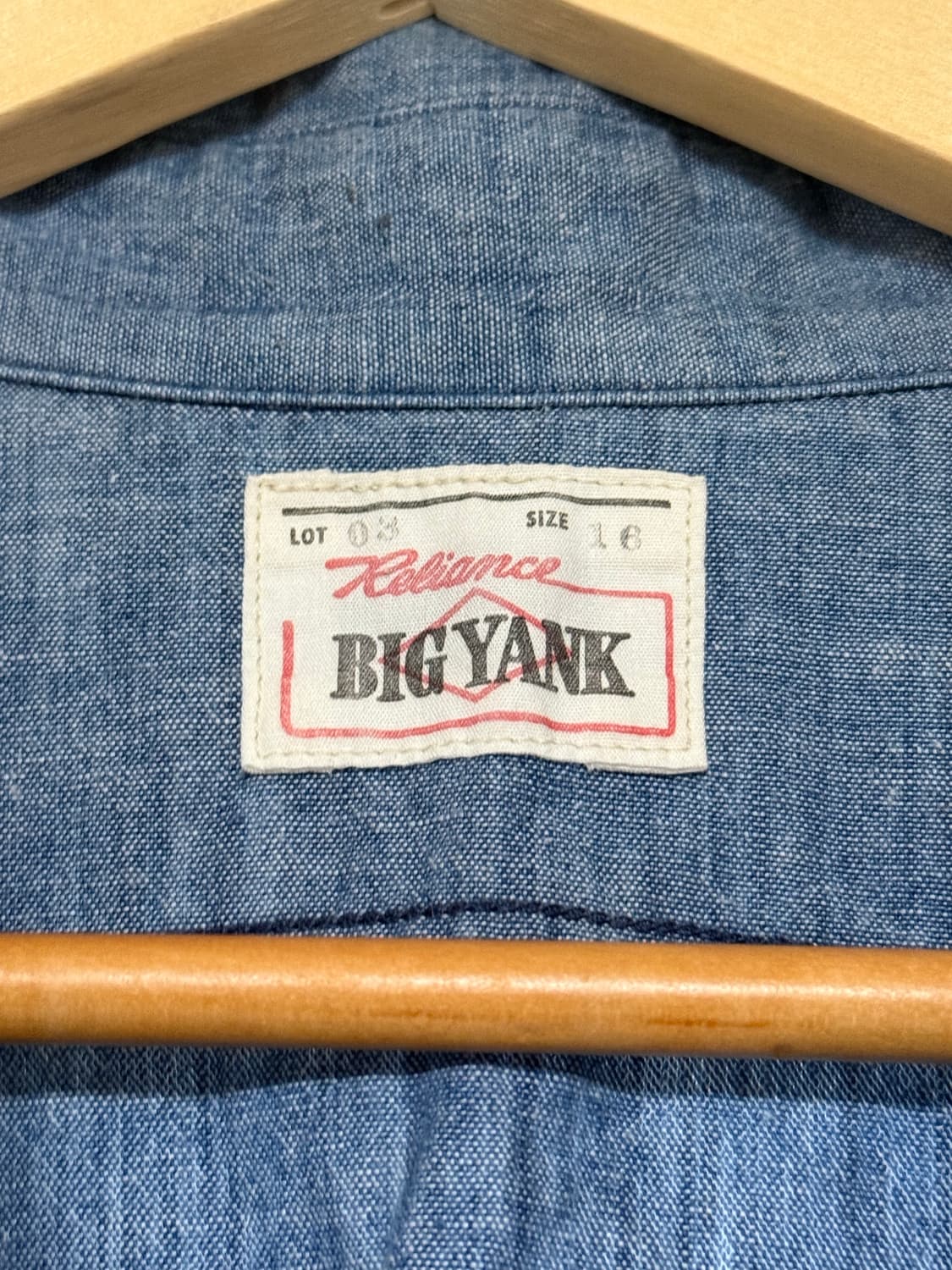 BIG YANK 샴브레이 셔츠 16사이즈 상품이미지2