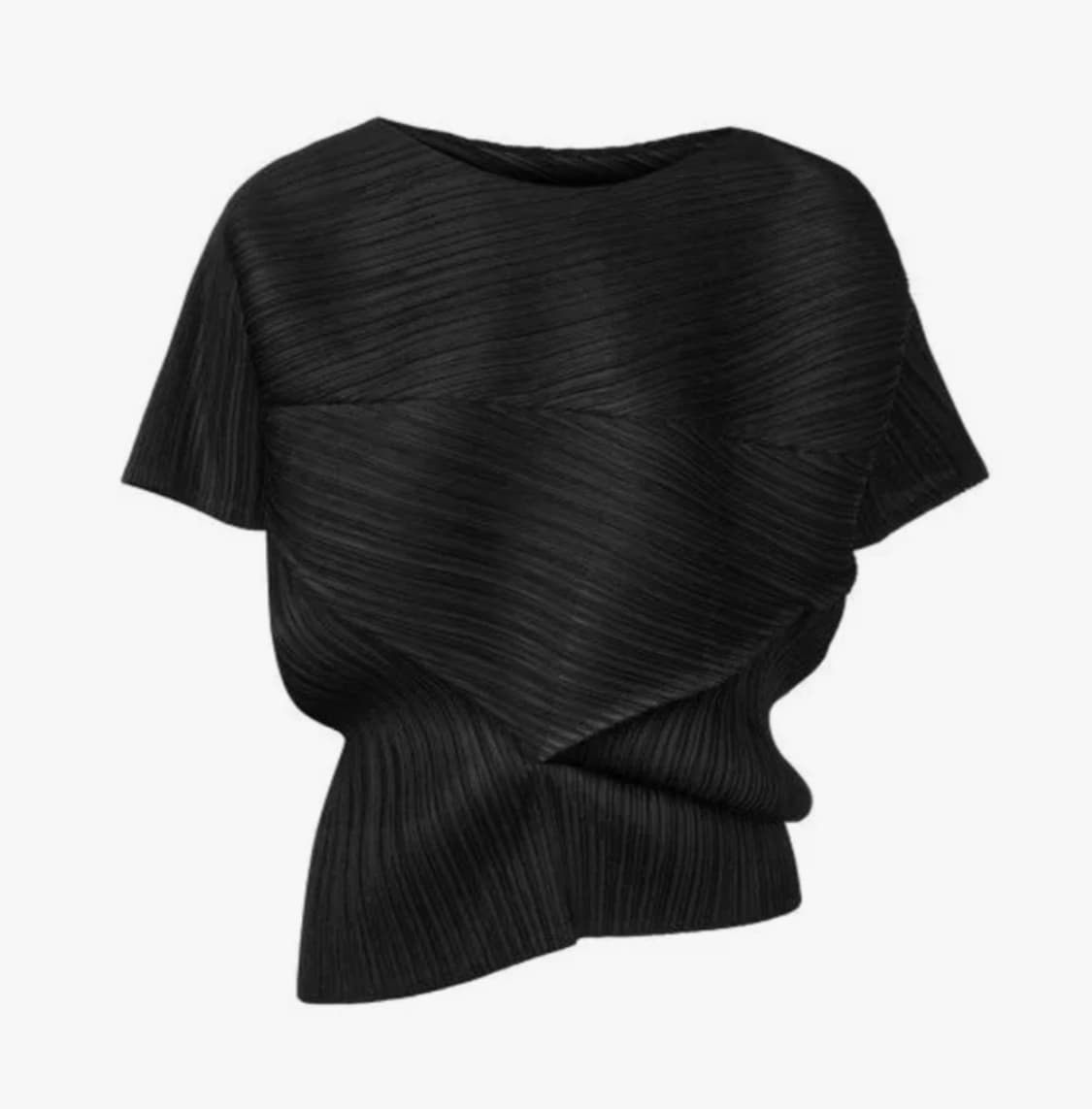 플리츠미 언발 폴딩 블루종 티셔츠 (블랙) 미개봉 새상품 상품이미지1