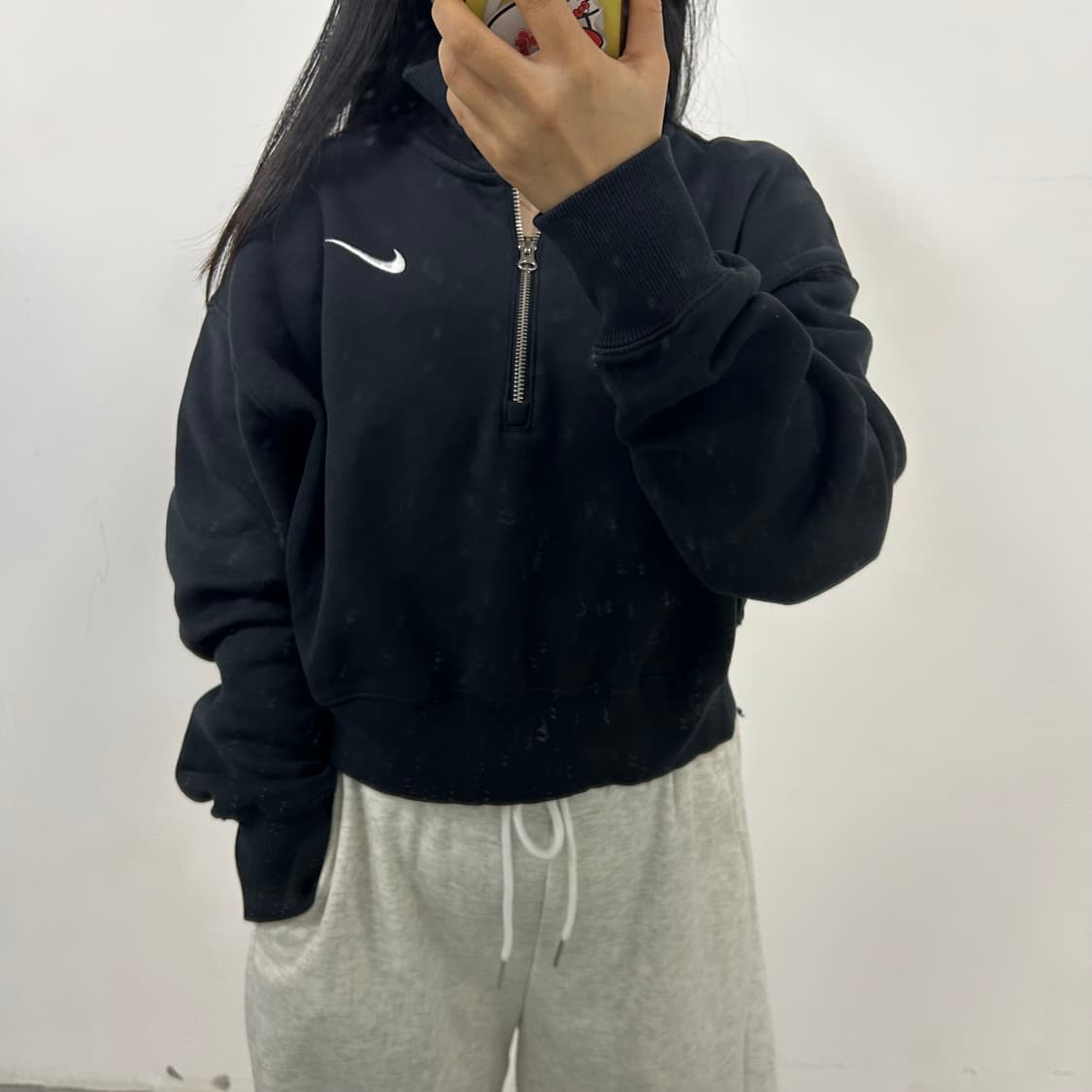 나이키 반집업 크롭 맨투맨[1666] 상품이미지2