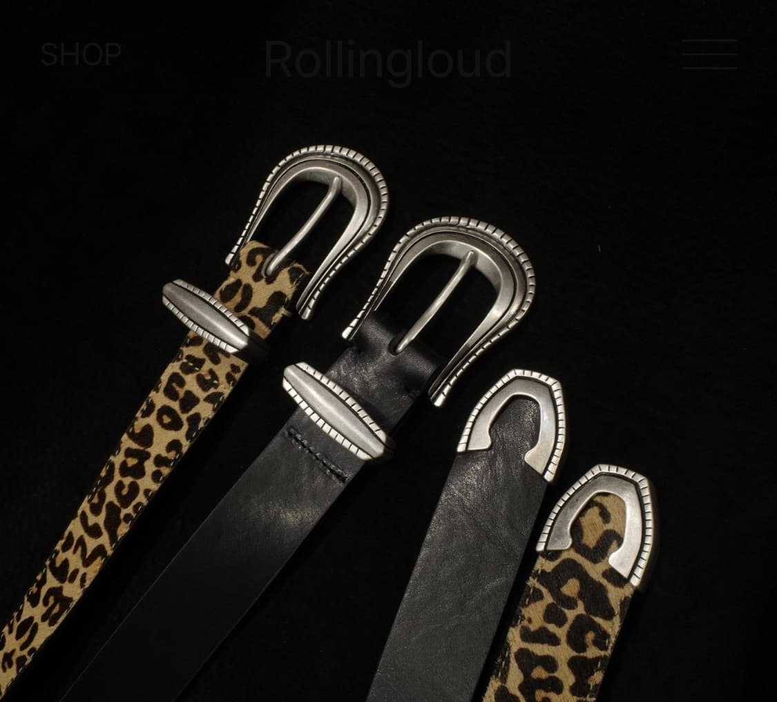 롤링라우드 웨스턴 벨트 블랙 36 상품이미지1