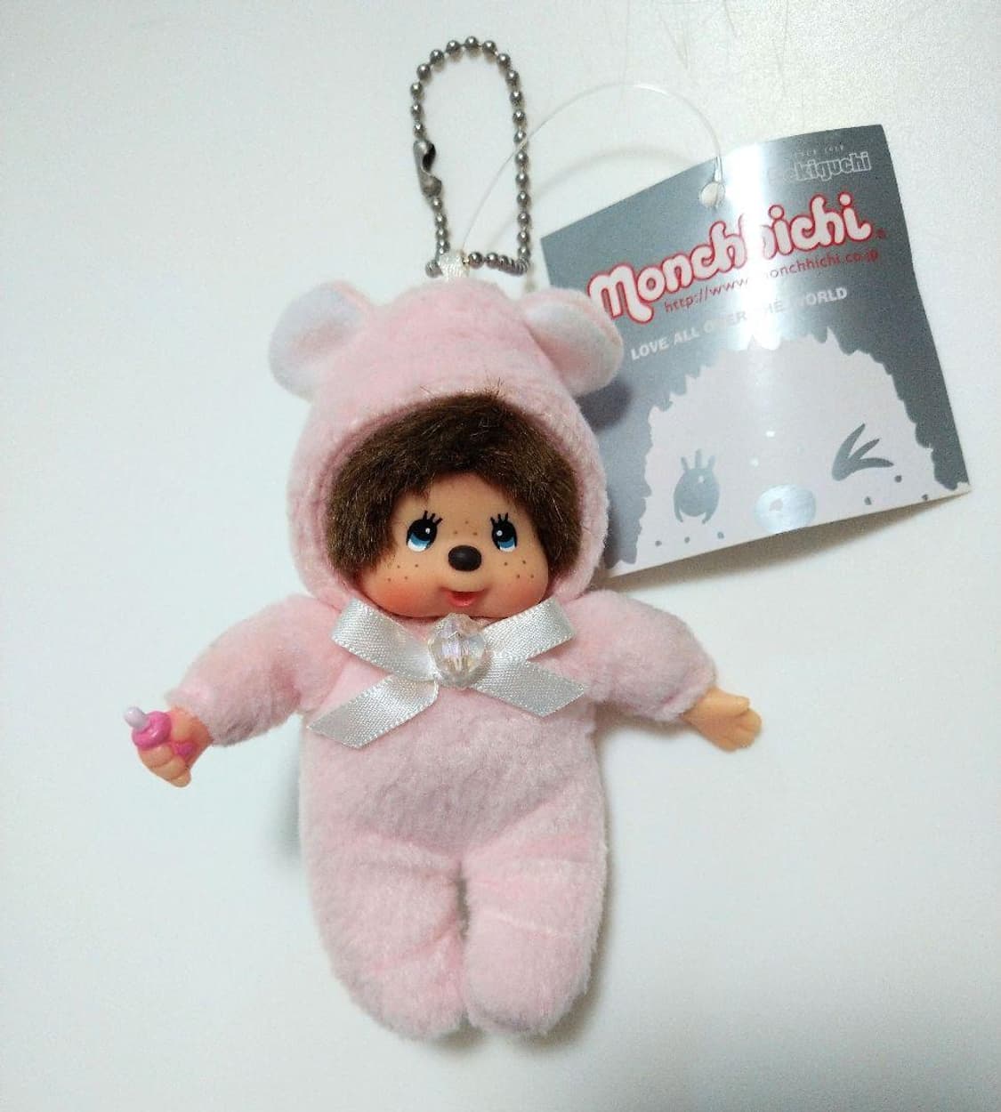 탄생석 몬치치 4월 다이아 택 ㅇ 핑크 몬치치 키링 상품이미지1