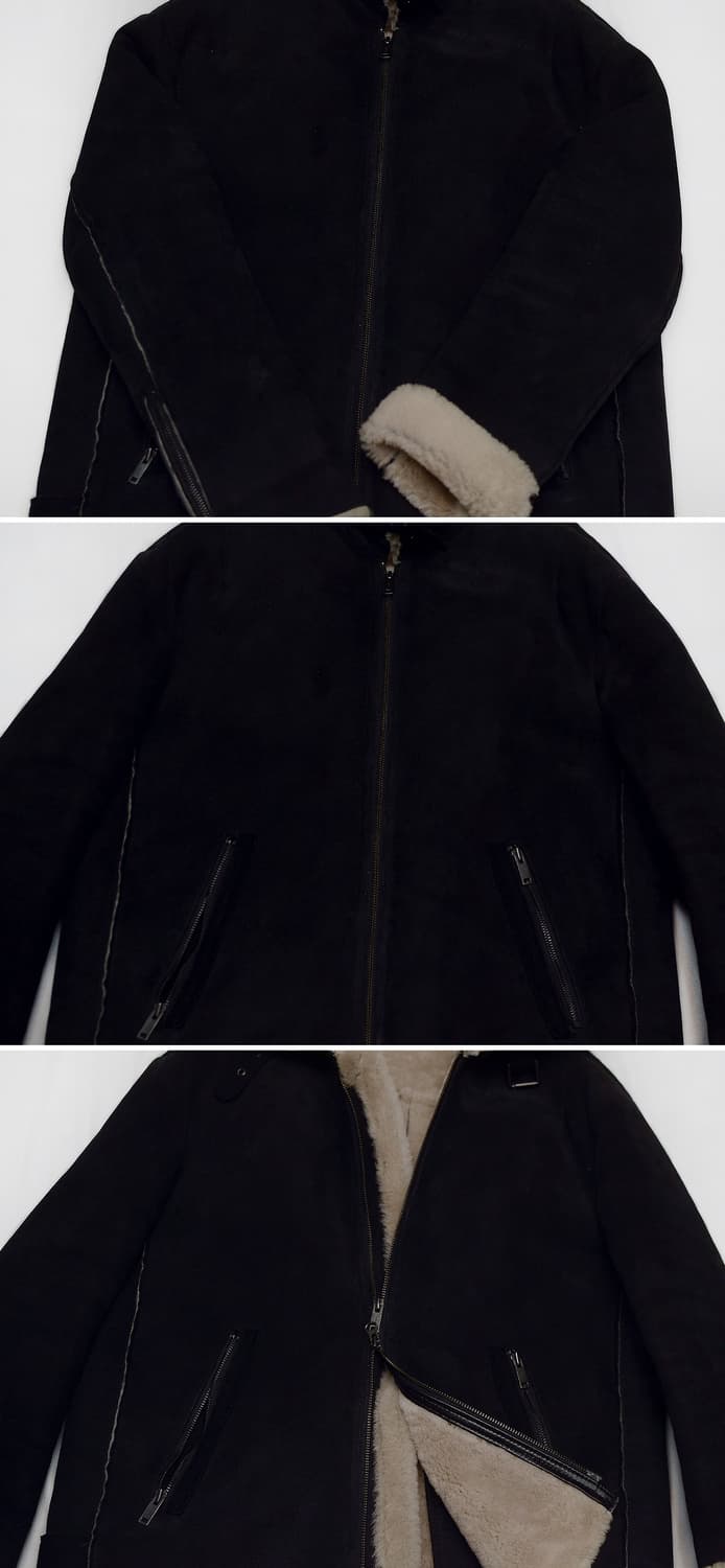 엠비오 (MVIO) 천연 양가죽 스웨이드 무스탕 라이더 자켓 (100+) 상품이미지6