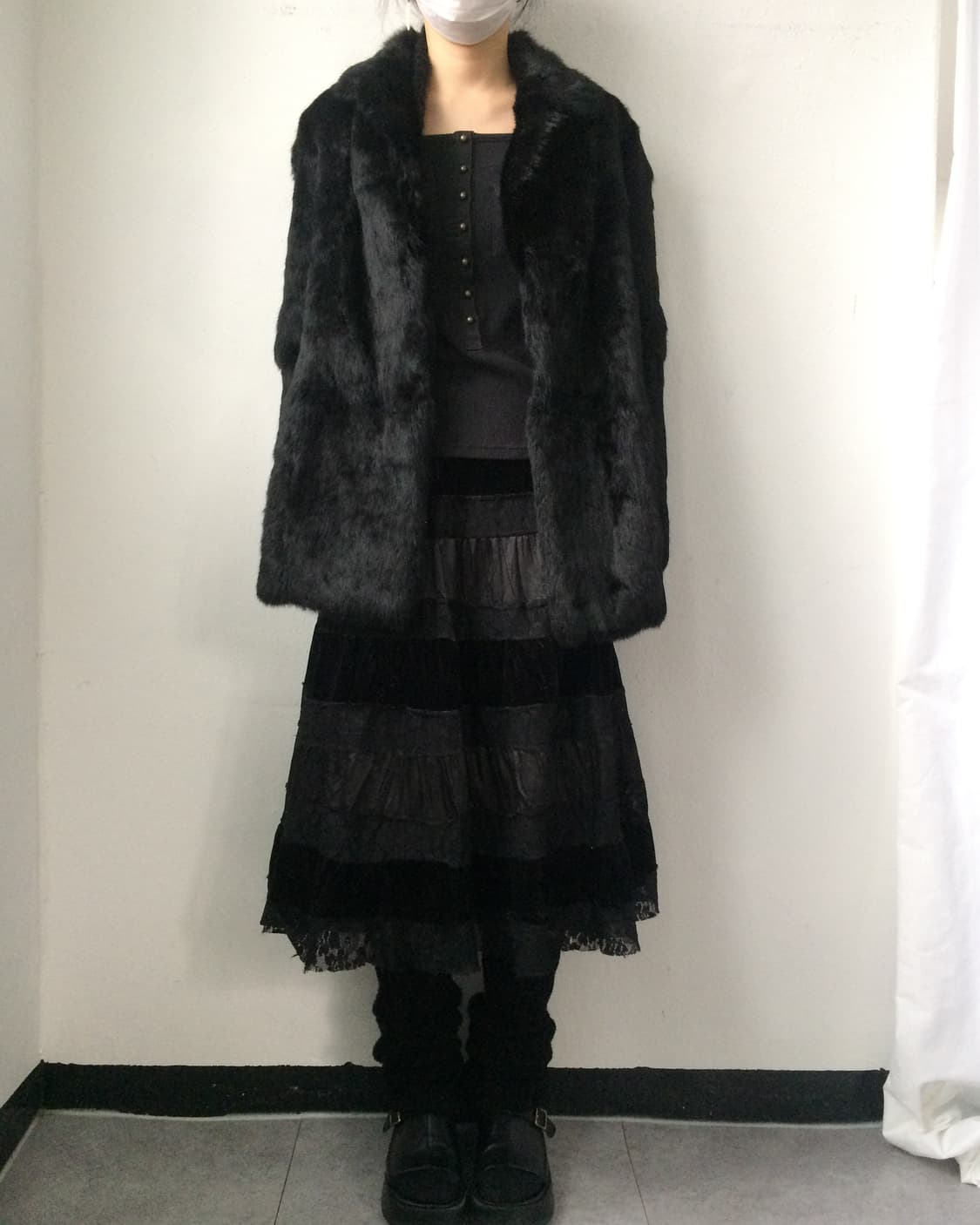 Rabbit fur jacket 상품이미지4