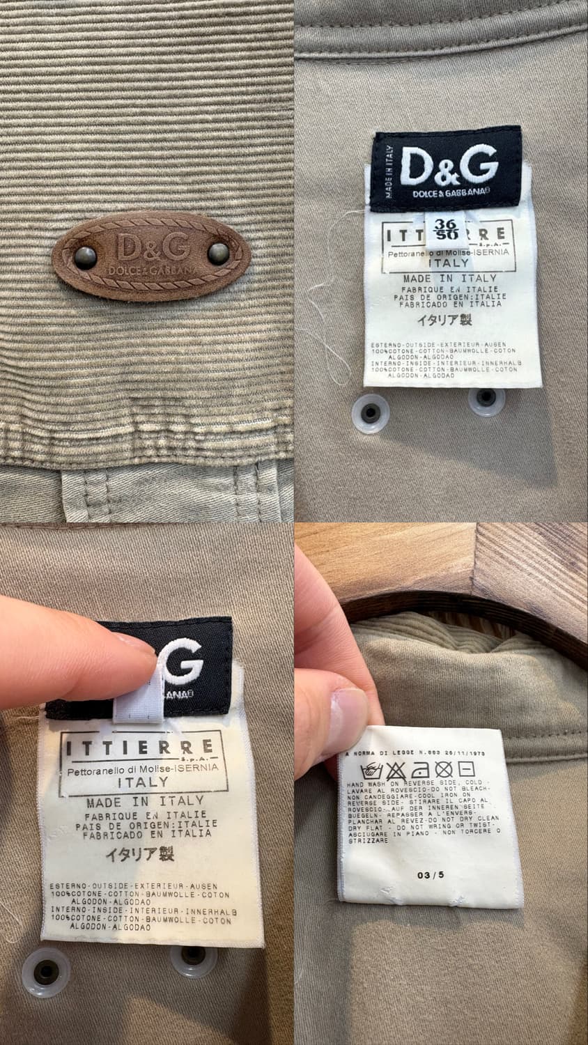 00s 돌체앤가바나 듀얼포켓 코듀로이 패치 셔츠 상품이미지10