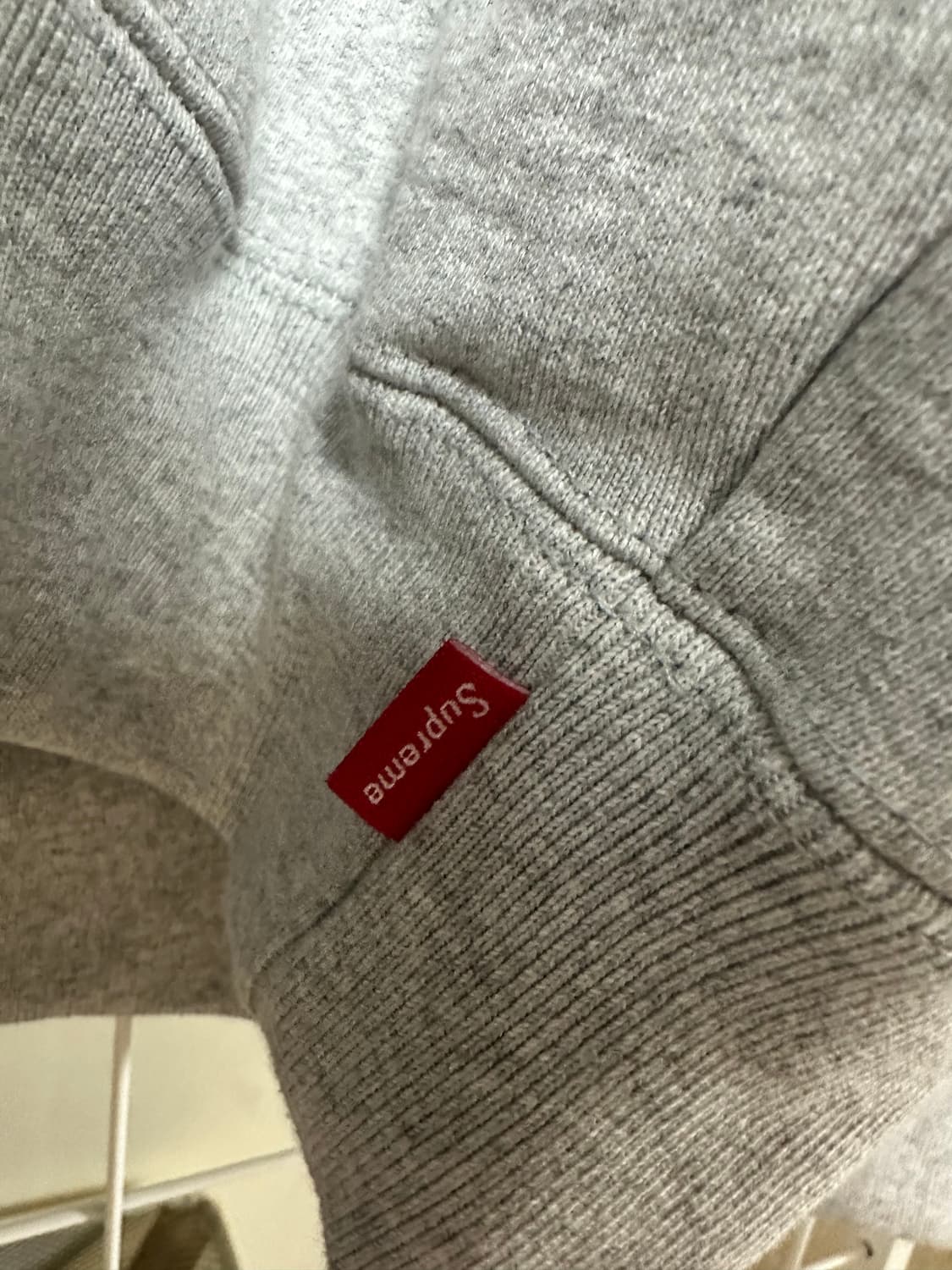 Supreme 사틴 아플리케 후드 스웻셔츠 그레이 새상품 XL 상품이미지4