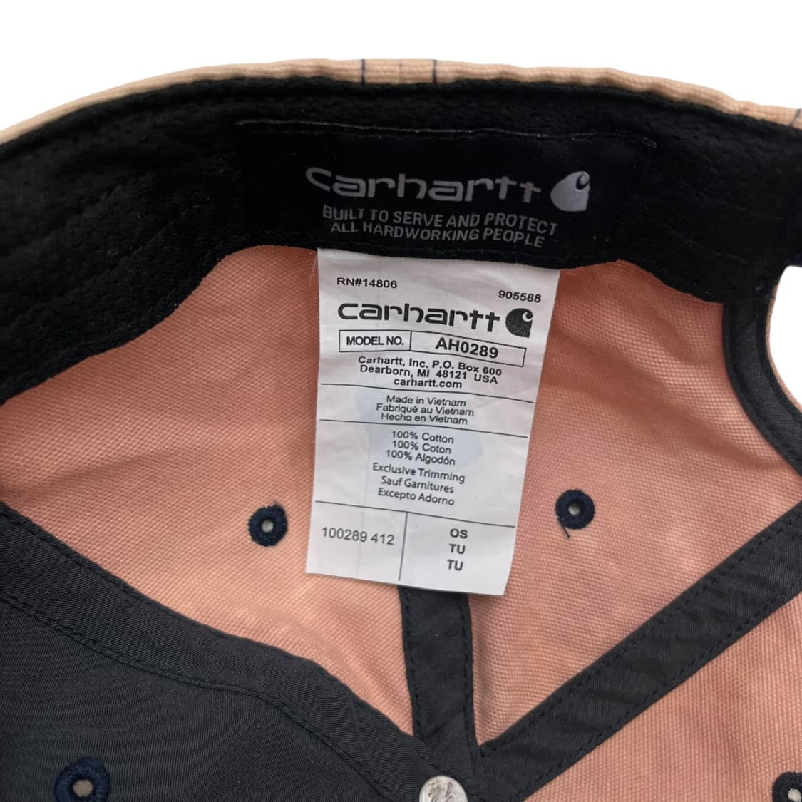 칼하트 빈티지 워싱 연핑크 볼캡 상품이미지9