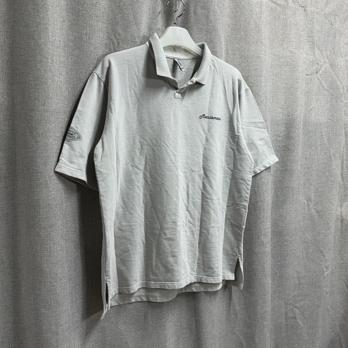 [F] 매니아매스 maniamass 코튼 카라 반팔티셔츠 상품이미지2