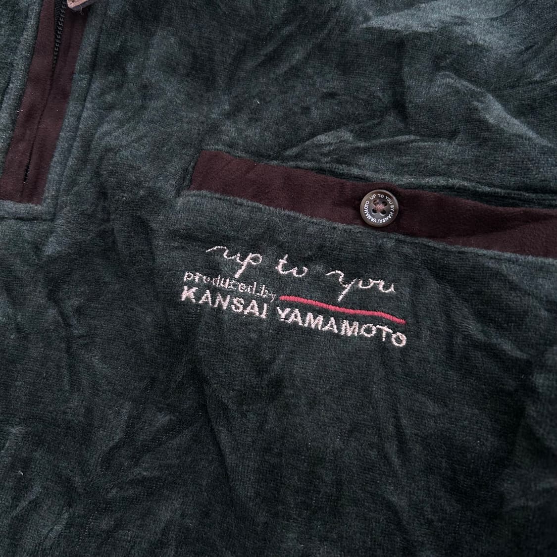 Kansai yamamoto 하프 집업 벨벳 그린 상품이미지5