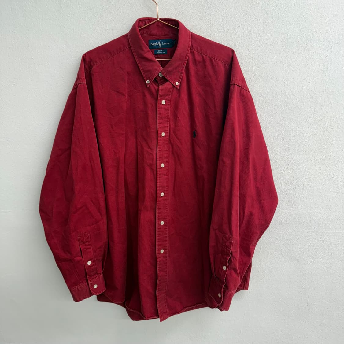 폴로 랄프로렌 블레이크 red cotton 셔츠 xl 상품이미지1