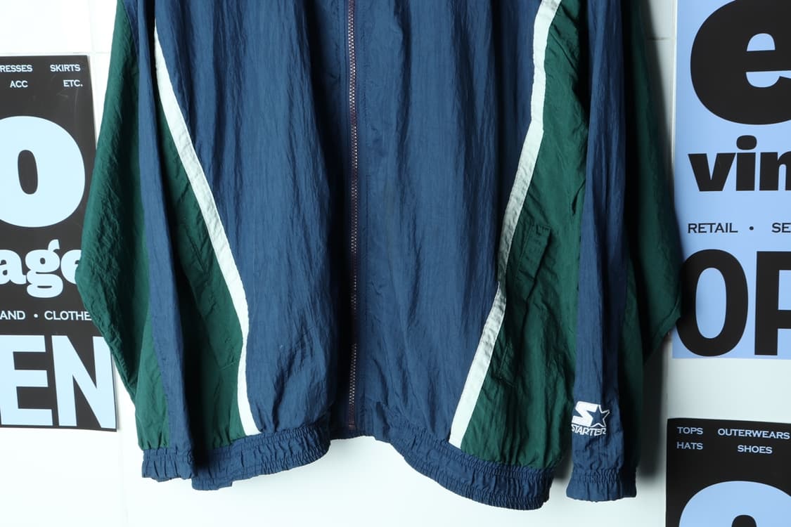 (XL-4XL) 스타터 집업 바람막이 점퍼자켓 90s 년대-H30530 상품이미지5
