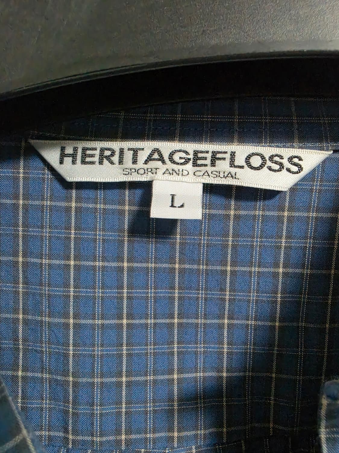 25SS 헤리티지플로스 체크셔츠 블루 L 상품이미지4