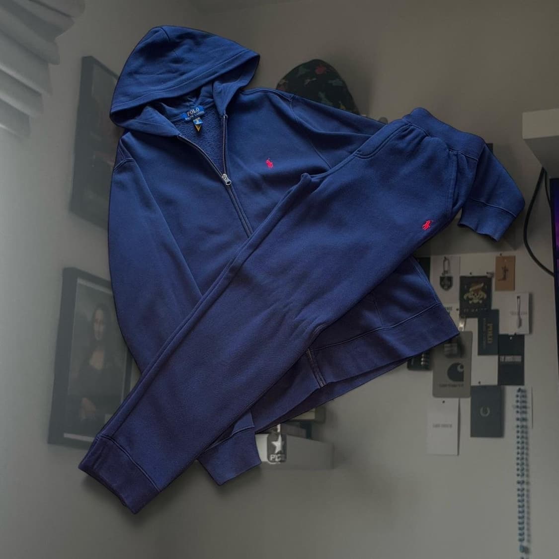 폴로 네이비 후드 셋업 상품이미지1