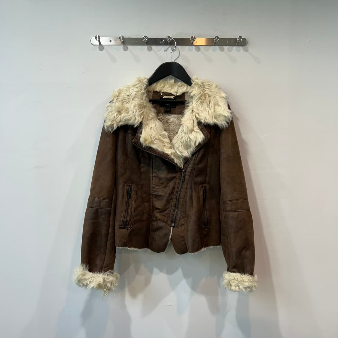 브라운 양털 무스탕 자켓 상품이미지1