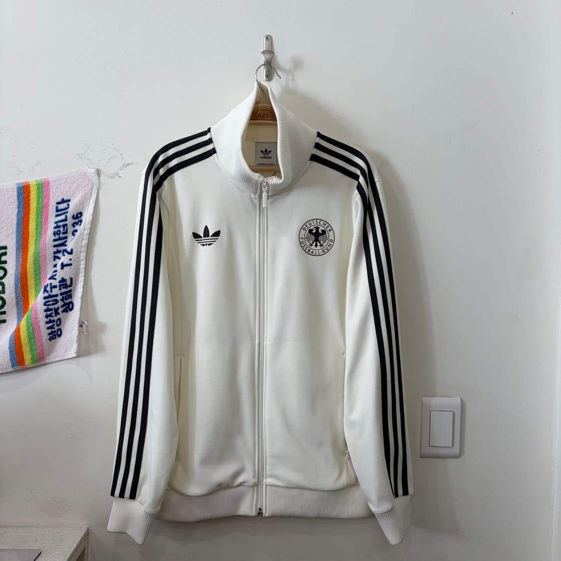 167. 아디다스 독일 국가대표 트랙탑 화이트 져지 상품이미지1