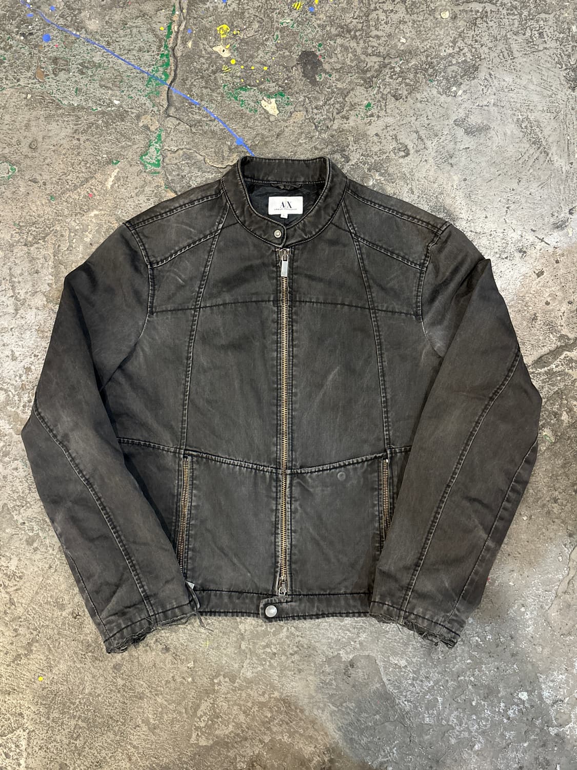 AX 알마니 익스체인지 블랙 라이더 자켓 상품이미지7