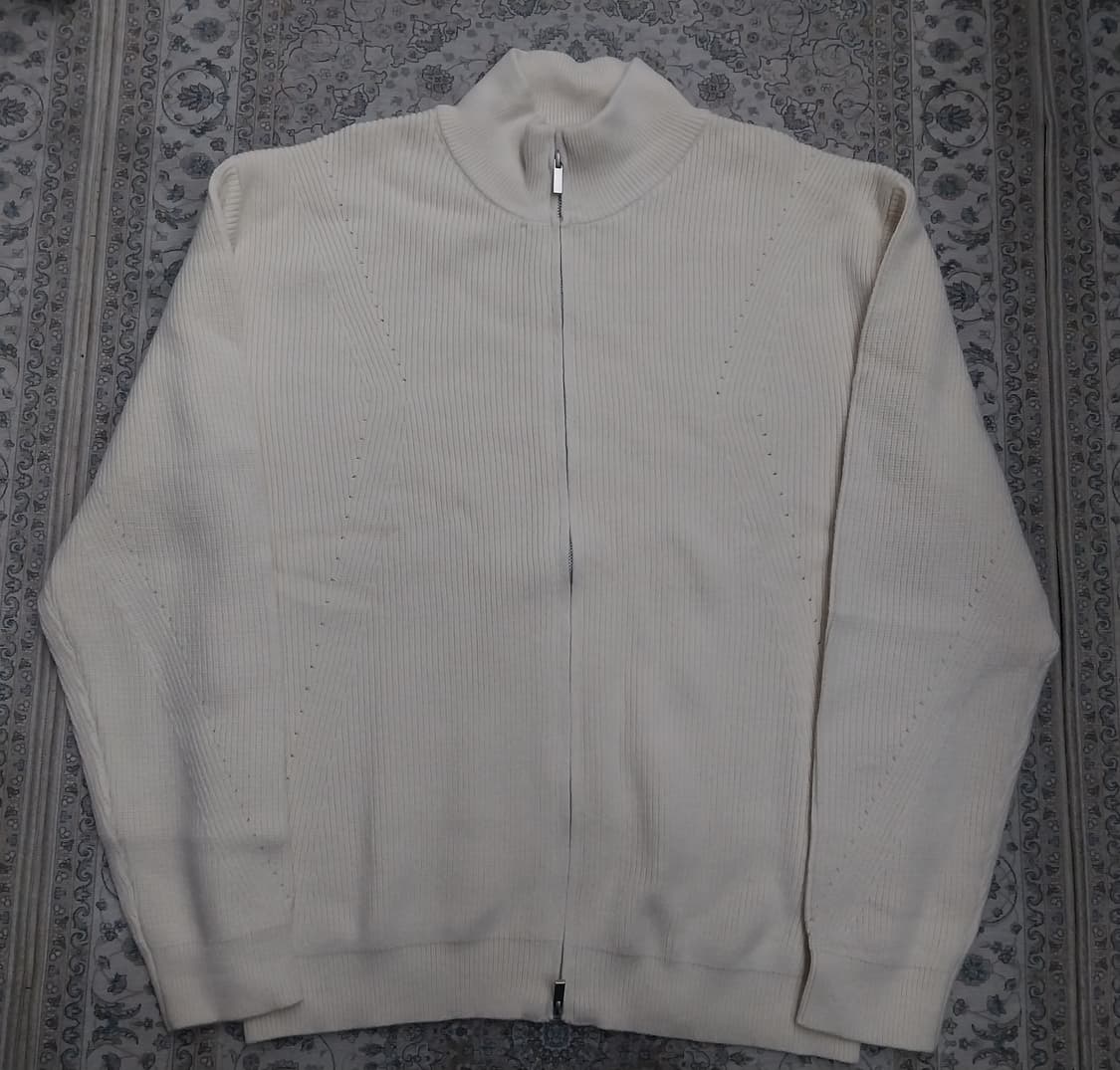 (새상품) W/ 아이보리 니트 집업 가디건 상품이미지1