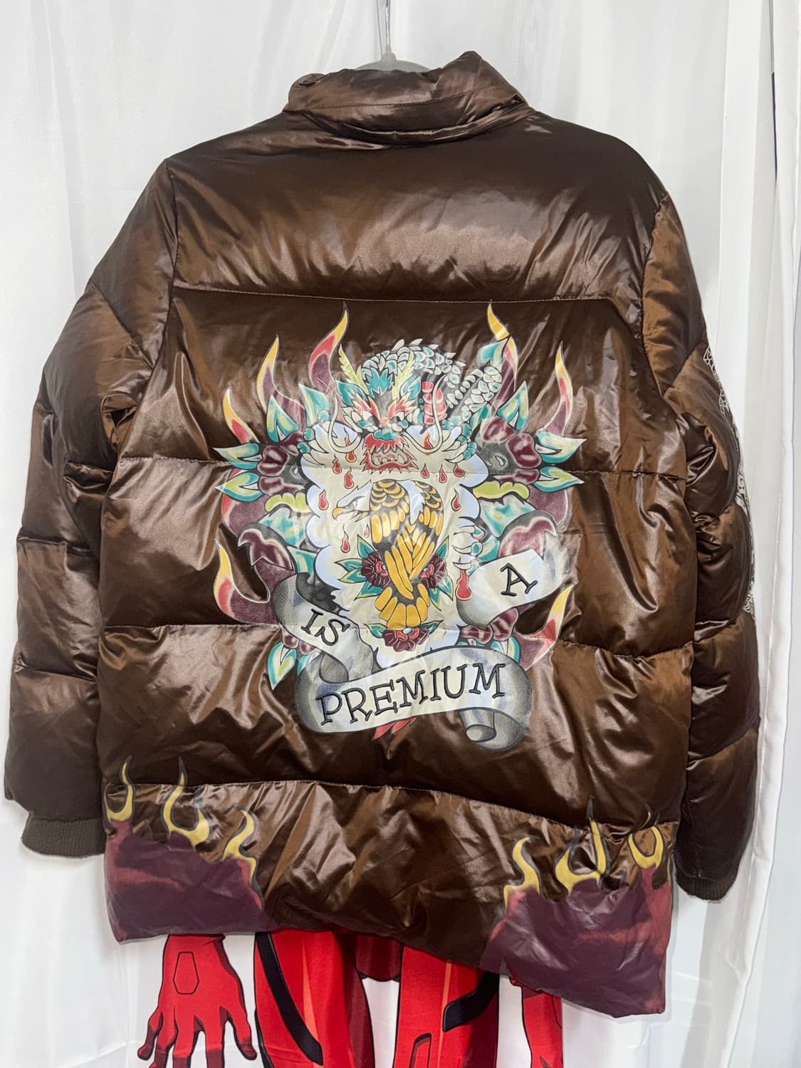 에드하디st 빈티지 올드스쿨 오리엔탈 y2k 글로시 패딩 점퍼 상품이미지2