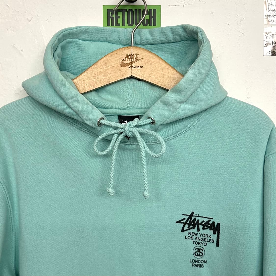 스투시 월드투어 후드티 ‘민트’ 상품이미지6