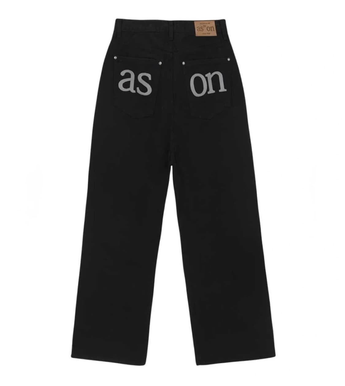 ason 블랙 와이드 데님 팬츠 상품이미지2