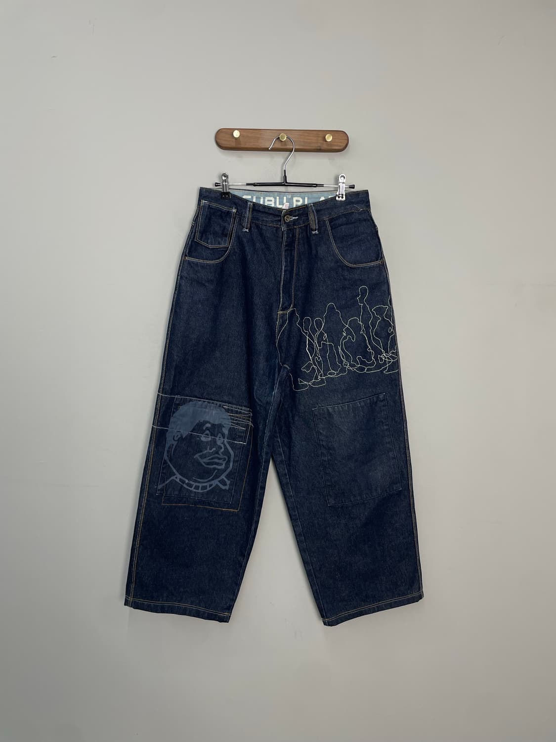 후부 90s 빈티지 플래티넘 배기 데님팬츠 H2109 상품이미지2