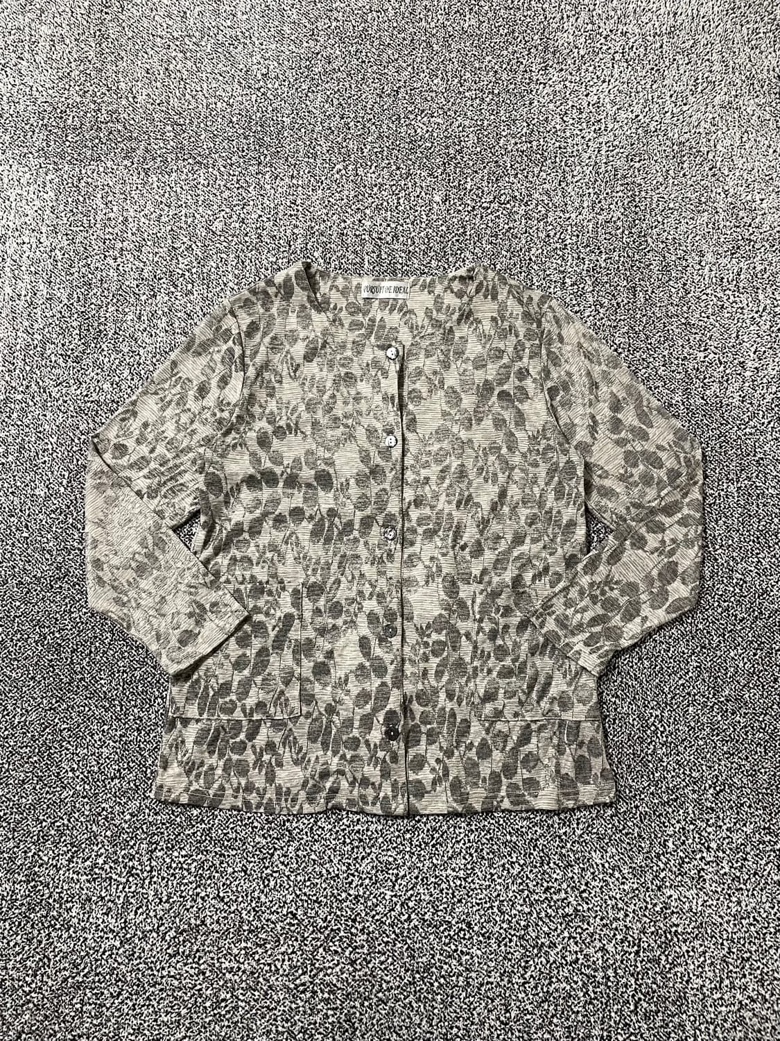 vinteちきゅ. 착샷o 여름 가디건 잎 무늬  7부 소매 모리걸 ꕤ*. 상품이미지1