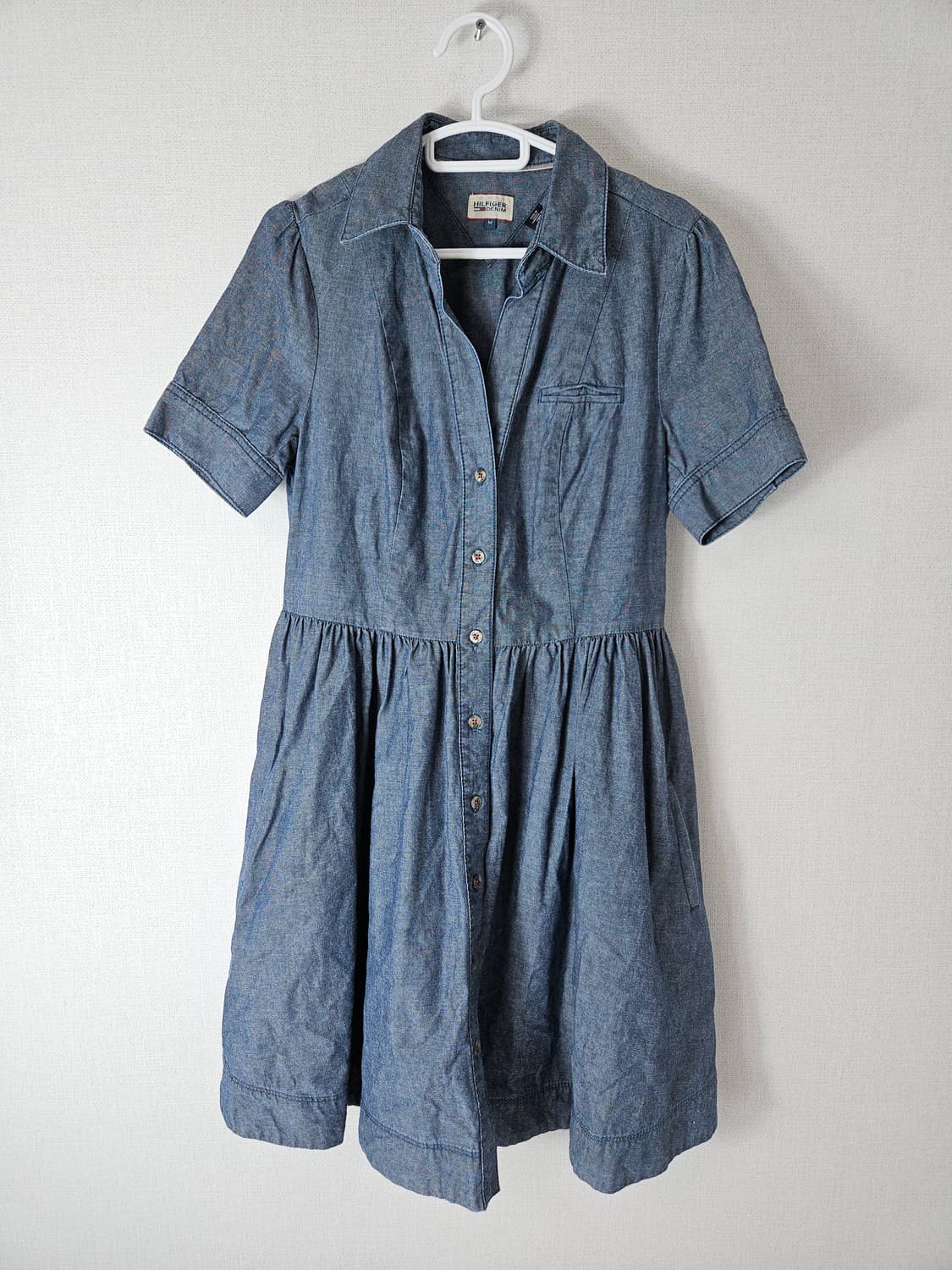 타미힐피거 데님 카라 반팔 미니원피스 M 상품이미지1