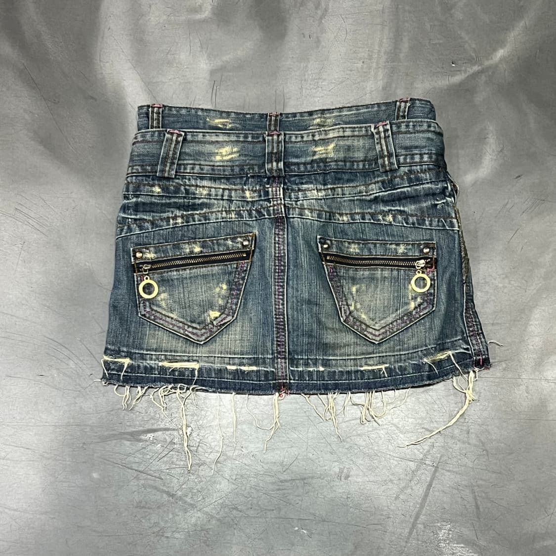  y2k 펑크 레이어드 큐빅 데님 스커트 y16078 상품이미지2