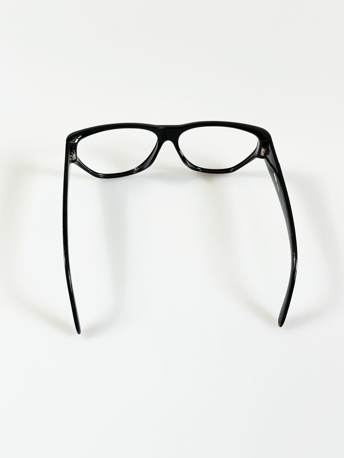 90s KASU 블랙 볼드 스퀘어 뿔테 빈티지 안경 상품이미지5