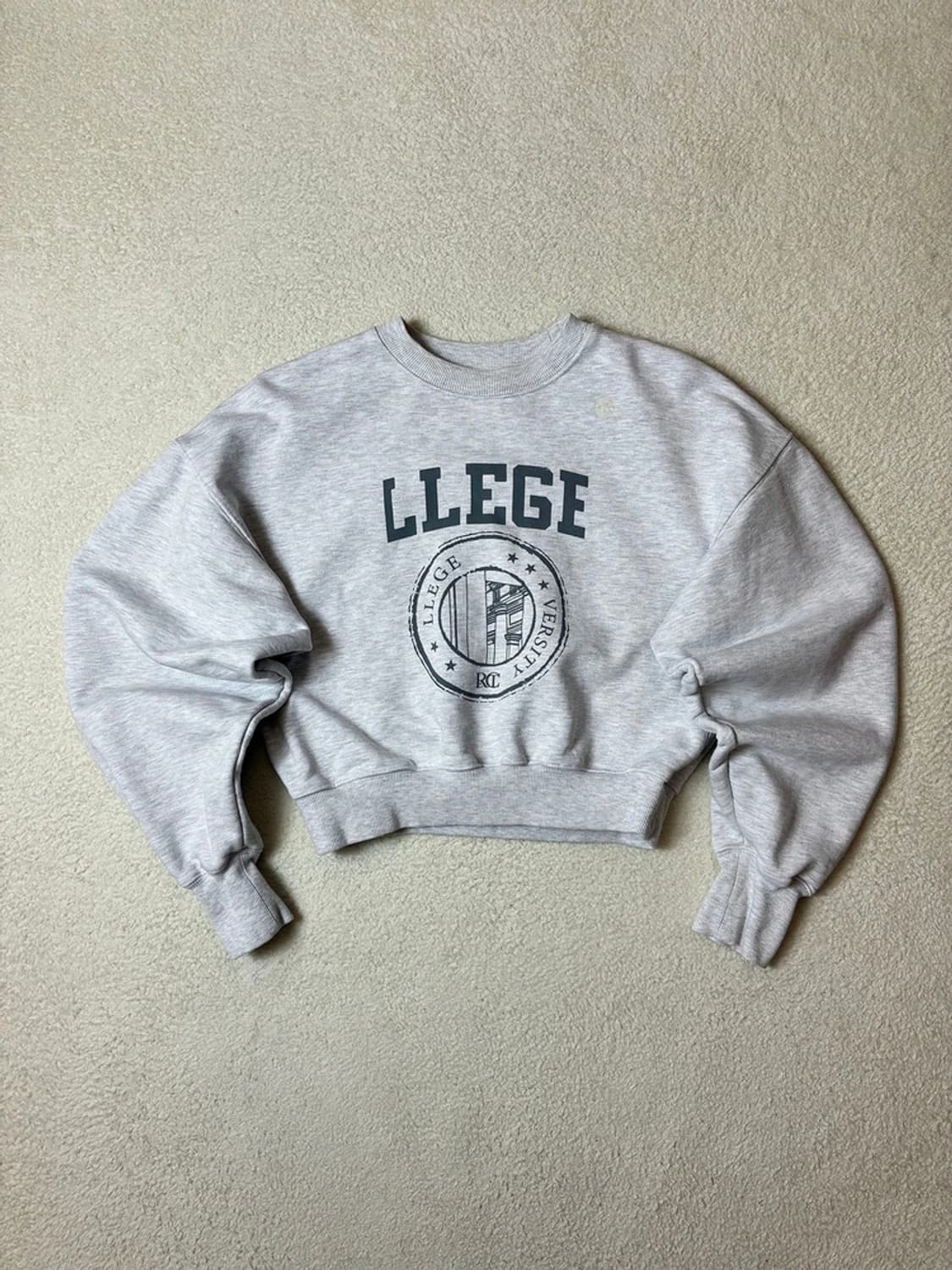 렉토 RECTO 크롭 LLEGE 스웻 맨투맨 PN6435 상품이미지1