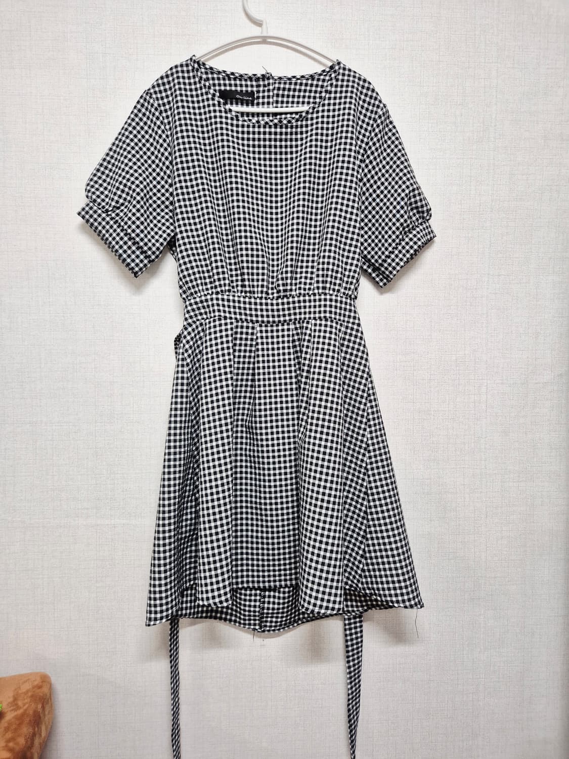 체크 반전 원피스 상품이미지1